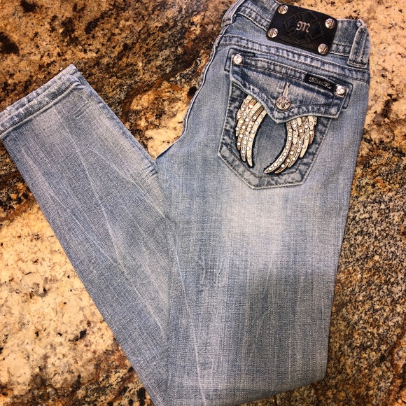 Miss Me Ankle Skinny Jeans MM Jeans Distressed 27 Women Girls Juniors Pretty - Picture 2 of 14